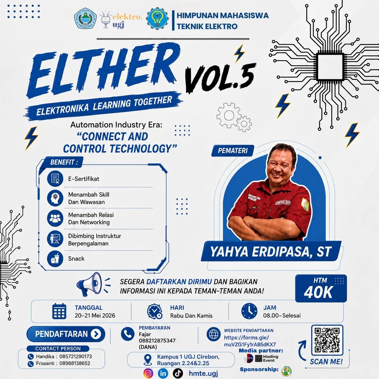 PELATIHAN PROGRAMMABLE LOGIC CONTROLLER, HUMAN MACHINE INTERFACE, & SUPERVISORY CONTROL AND DATA ACQUISITION